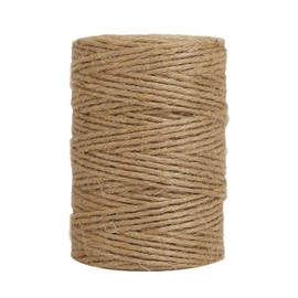 tenn well 100M Jute Twine String, 6 Ply 2.3mm Thick Garden Twine String for DIY Crafts, Gift Wrapping, Bundling Packing and Gardening (Brown)