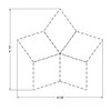 Diamond Template 4" Side- Clear 1/8" 72 Degree