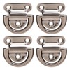 D-Rings Folding Pad Eye, 4 Sets Stainless Steel Folding Pad