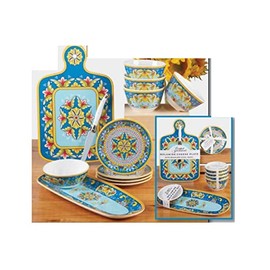 Certified International Palermo Canape Plate Set, 6-inch Diameter, Set of 4, For Everyday Use, Kitchen Accessories, Party Celebration