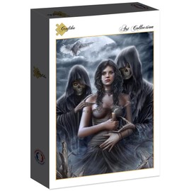 Grafika - Golden Rose Puzzle with 1000 Pieces - Portrait of a Woman with Golden Roses - Adult Puzzle