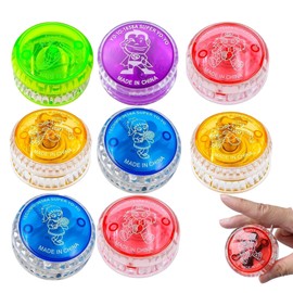 8 pezzi JoJo per bambini e adulti, LED luminosi JoJo con cuscinetti a sfera, favorisce la coordinazione degli occhi della mano, ideale per giochi all'aperto e feste di compleanno