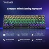 65% Wired Mechanical Gaming Keybaord, Compact 68 Keys Mini Keyboard