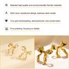 xlwen 2 pairs of bow earrings, gold silver bow stud