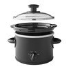 Slow Cooker 2 QT Matte Black Finish Removeable Stoneware Pot
