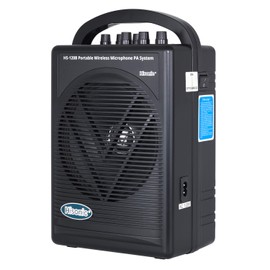 Hisonic HS120B Rechargeable & Portable PA (Public Address) System with Built-in UHF Wireless Microphone (1 Handheld +1 Belt-Pack)