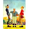 Football Coin Flip Norman Rockwell Print Saturday Evening Post Fridge