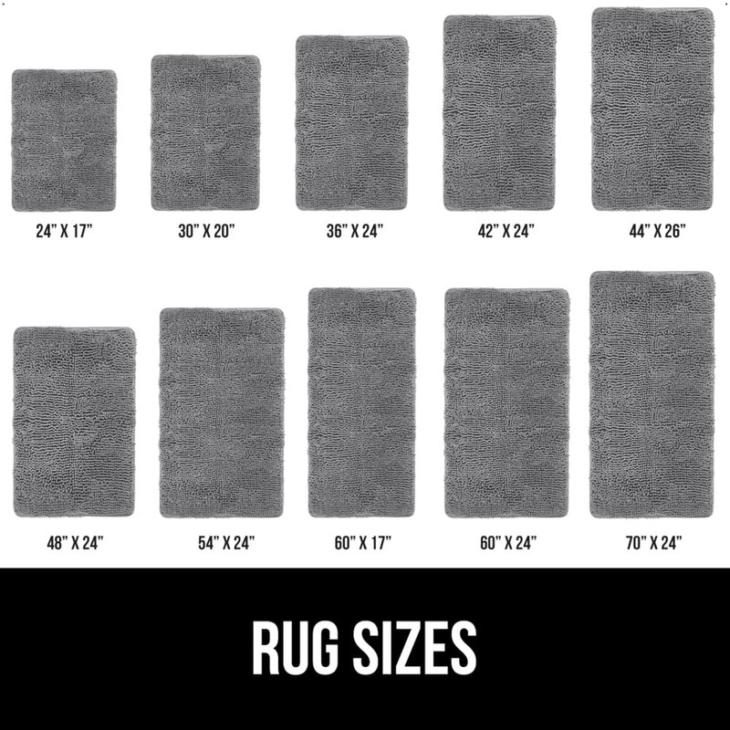 GORILLA GRIP GORILLA GRIP Bath Rug Mat, Thick Soft Absorbent