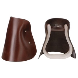 Tough 1 Royal King Leather Tapadero Stirrups 3In