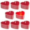 Set of 8 Tea Lights in Heart Shape – Approx.