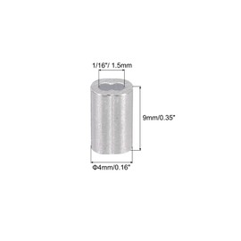 PATIKIL 1/16 inch/1.5 mm Aluminium Crimping Loop Sleeves, Pack of 200 Cable Crimp Ferrules Wire Rope Sleeves Loops for Rigging Railings, Silver Tone