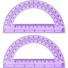 Zonon 2 Pcs 6 Inch Plastic Protractor Math Protractors 180
