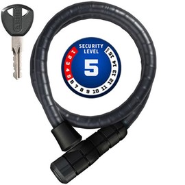 ABUS armoured cable lock Steel-O-Flex Microflex 6615K - Cable lock made of steel cable with armour made of steel sleeves - security level 5