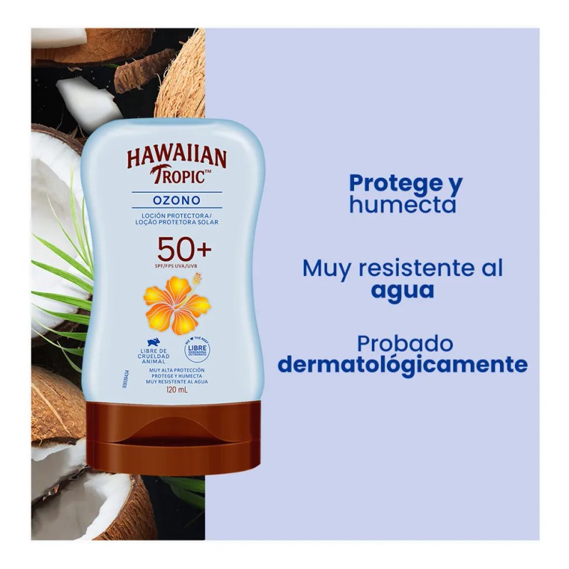 Protector Solar Hawaiian Tropic Ozono Spf50+ 120ml