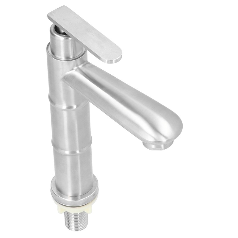 Bamboo Shape Stainless Steel Basin Faucet Cold Water Sink Faucet