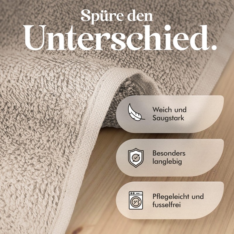 Homewell Towel Set - Soft and Absorbent, 100% Cotton, Oeko-Tex