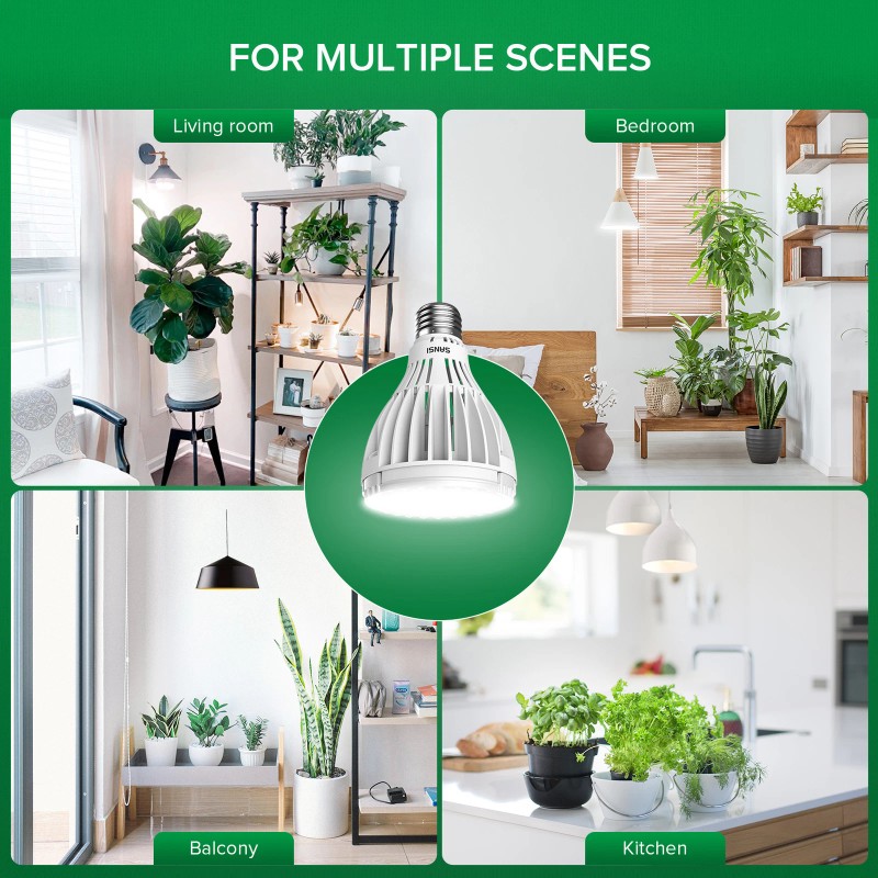 SANSI Full Spectrum LED Grow Light 90W/120W Adjustable Tripod Stand