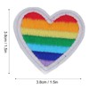 6Pcs Rainbow Heart Patches, Sew On/Iron on Embroidered Applique Sewing