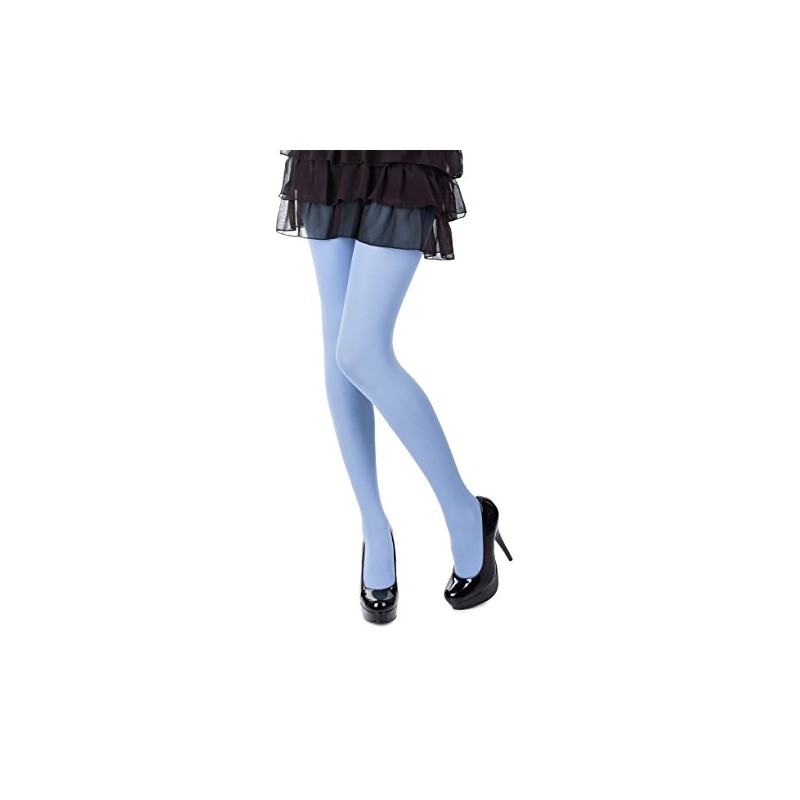 Romartex Women's Colourful Opaque 40 Denier Tights, L, light blue