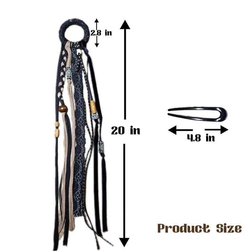 Nutty Natte Handmade Boho Dreadlock Hair Ties - 1 Count