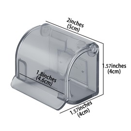 LUEXBOX 2 Pcs Plastic Razor Holders with Cover for Shower Wall, Self Adhesive Waterproof Razor Rack for Bathroom, Compatible with Fusion 5 Proglide, Mach 3 Classic(Grey)