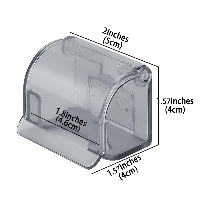 LUEXBOX 2 Pcs Plastic Razor Holders with Cover for Shower