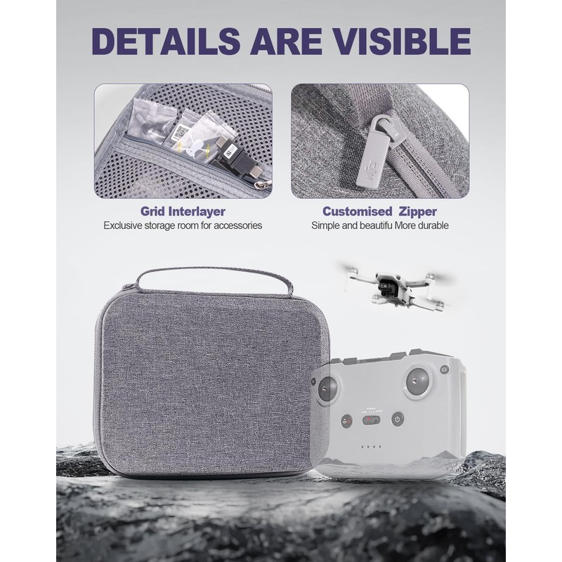 LINGHUANG Mini 2 SE Case Bag,Waterproof Shockproof Mini 4K Storage