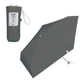 Wpc-2309 Ultra Small Parasol Baby Parasol Gray "100% Light Shading Rate, 100% UV Protection, UPF50+, Rain or Rain" Folding Umbrella, Ribs, 190.7 oz (190 g), Lightweight, Compact, Commuting to Work or