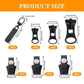 18 Pieces Zip Repair Set Zip Zip Repair Set Zip Zip Replacement Zip Slider Zip Replacement