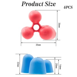 Pencil Grip Writing for Pencils and Utensils, Medium Size, 4 Count Blue/Red