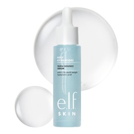 e.l.f. SKIN Holy Hydration Triple Bounce Serum, 1.7 Hyaluronic Acid Serum For Plump, Bouncy Skin, Great For Hydrating Dry Skin, Vegan  Cruelty-Free   
