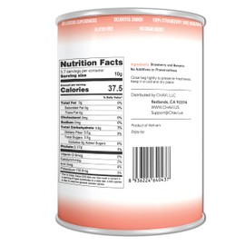 CHAVI Freeze-Dried Strawberry Banana | Healthy Superfood | No Added Sugars or Preservatives | Non-GMO, Vegan, Gluten-Free | Long Shelf Life | 2 oz Can