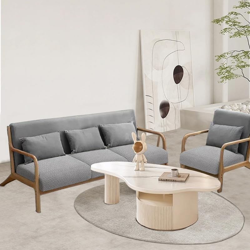 Elehealthy Waterproof Couch Cushion Cover Stretch Jacquard Sofa Cover 3