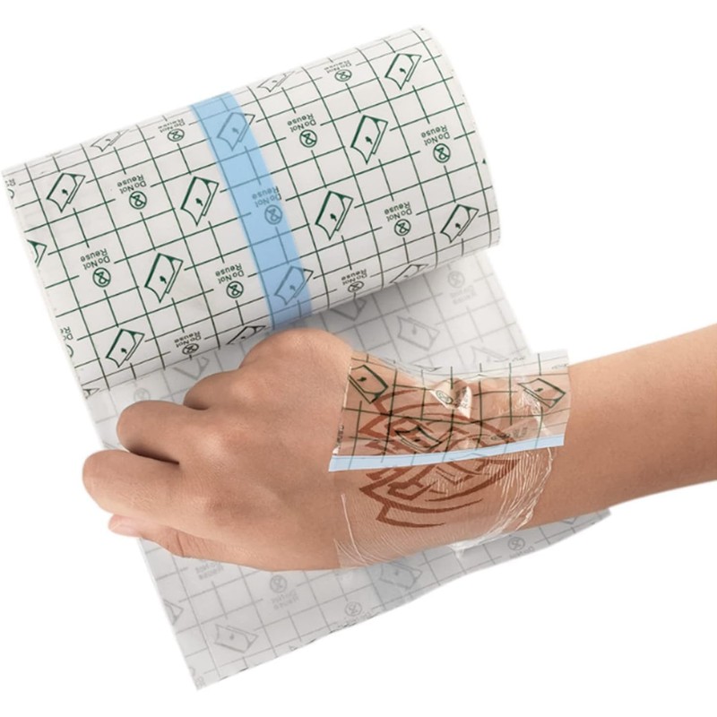 4 Rollos Vendaje Impermeable, BetterJonny Elástico Transparente Vendaje Adhesivos Transparentes