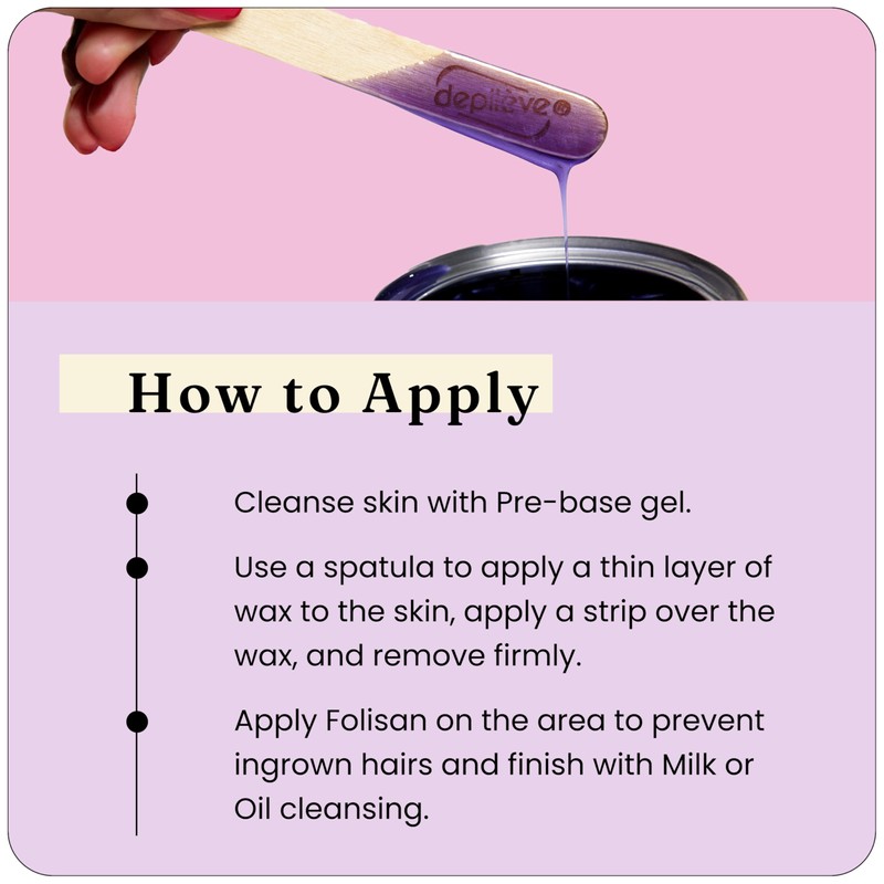 Depileve Strip Wax for Hair Removal - Lavender Rosin Wax