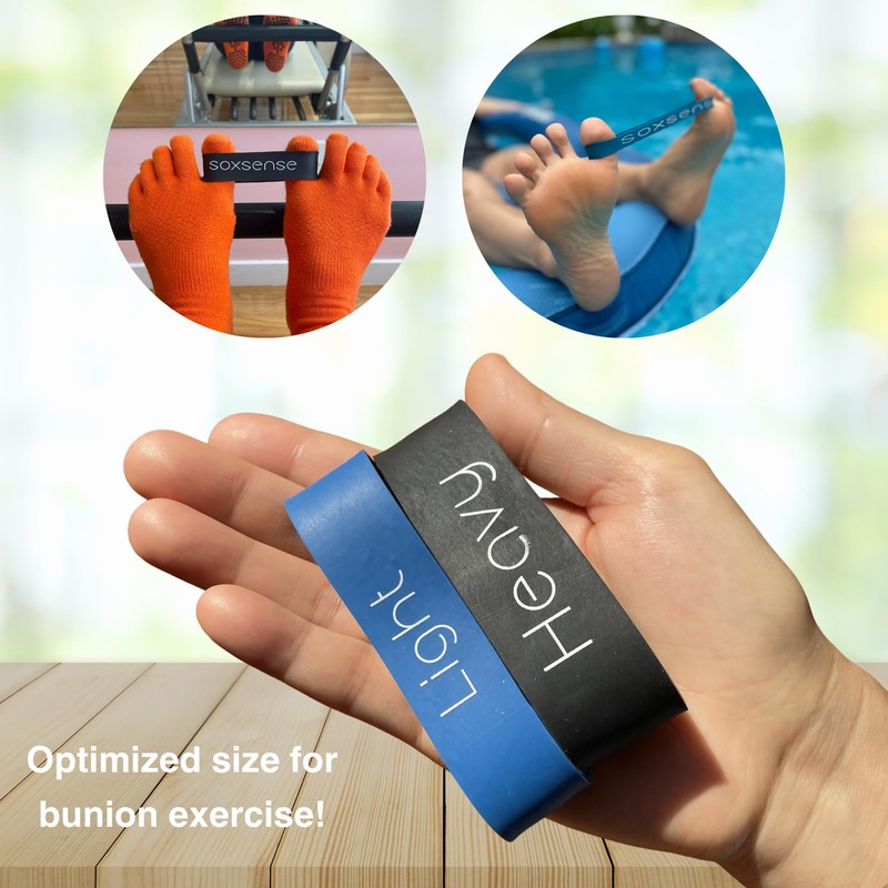 Soxsense Toe Stretcher Bands - Toe Spacers for Bunion Correction,