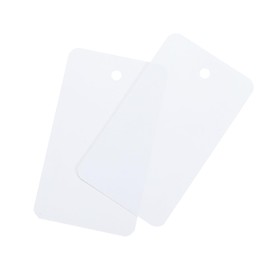 sourcing map Blank Waterproof Eyelet Hole Plastic Shipping Tags,Blank Labeling Tags for Product Identification Tags,Valve Marking,Outdoor Tagging,4x7cm/1.57x2.76 Inch Pack of 200,White