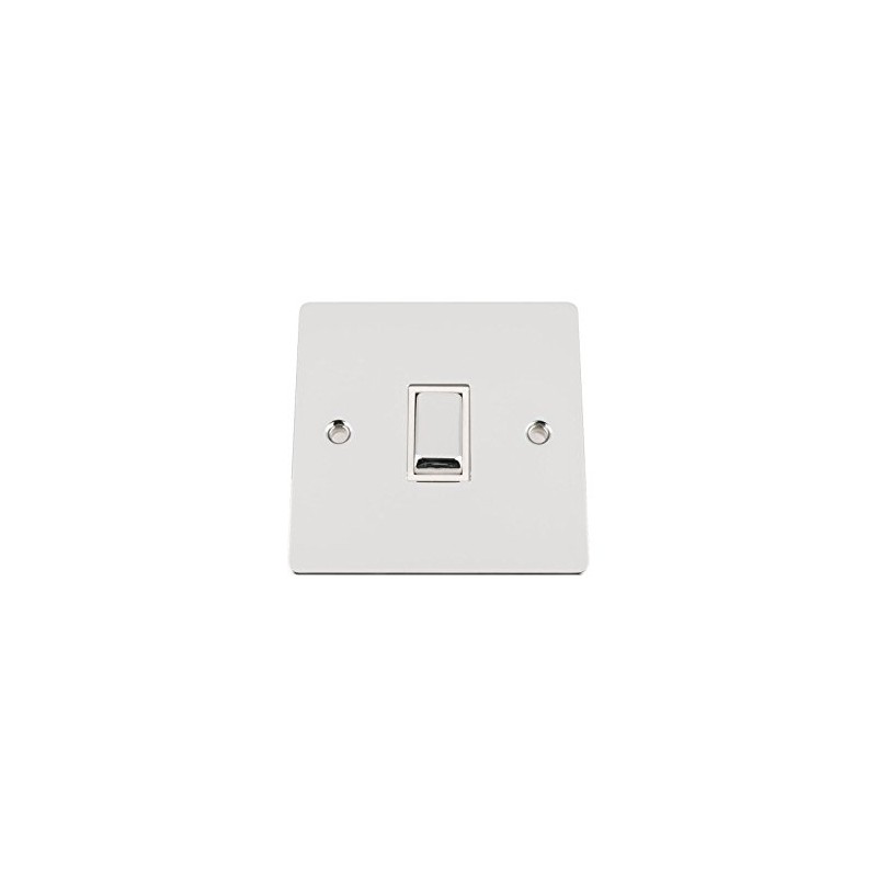 A5 SWI1GCFWC Light Switch Single Polished Chrome Flat-White Insert Metal