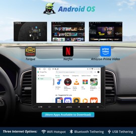 ATOTOEXCEL A5L 10.1 inch Android Double DIN Car Stereo, Wireless CarPlay & Android Auto Head Unit, with OBD2 Scanner, IPS Touchscreen, GPS Tracker, 24-B EQ DSP, WiFi/BT/USB Tethering, 2G+32G, FM/AM