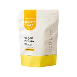 HAPPY WAY Tropical Crush Vegan Protein Water Powder - 420g | A Zesty Blend of Tropical Flavours | Supports Toning & Muscle Recovery | Ideal for Shakes, Smoothies & Healthy Recipes