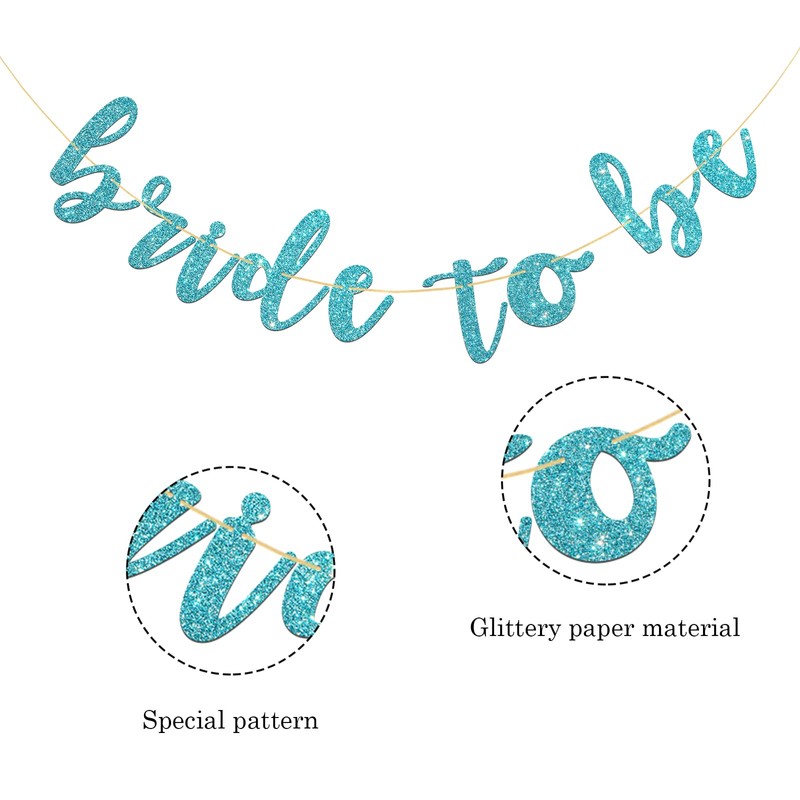 Bride to Be Banner for Bridal Shower, Engaged, Marry Party,