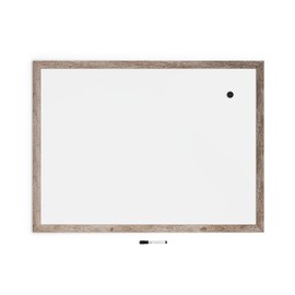 U Brands Decor Magnetic Dry Erase Board White Board, 36" x 48" Inches, Rustic Wood Frame