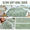 Fleece Throw Blanket for Sofa - Soft Checkered Single Blankets
