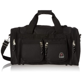 Rockland Duffel Bag, Black, 18.5 in X 10.5 in X 8.5 in