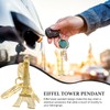 NUOBESTY 12Pcs Eiffel Tower Keychain Charms Golden Eiffel Tower Key
