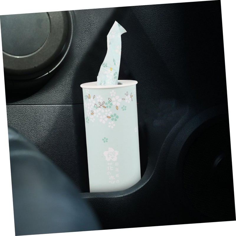 COLLBATH 3pcs Cylinder Tissue Box Round Tissues Container for Car