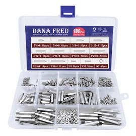 M3 Hex Carbon Steel Standoff,180 Pcs M3 Male Female Metric Thread Mount Spacer Screw Nut Bolt Motherboard Spacer Accessories for PCB, Quadcopter Drone,Computer & Circuit Board Assortment Kit