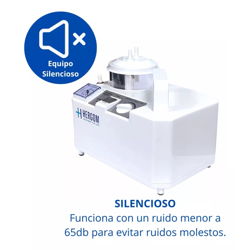 Hergom Aspirador Flemas Y Secreciones Portatil Universal 18l X Min