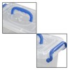 Eudokky Mini Storage Boxes with Lids, 1.8 L Plastic Transparent