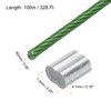 MECCANIXITY 328Ft(100M) Wire Rope 304 Stainless Steel Cable 5/64"(2mm) Vinyl